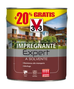 IMPREGNANTE A SOLVENTE IDROREPELLENTE V33 "EXPERT" NOCE SCURO 2,5 LT